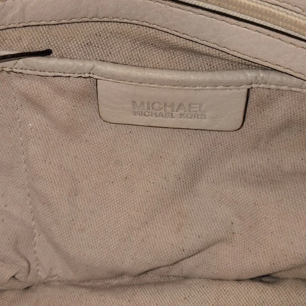 Michael Kors White Leather Tote Bag